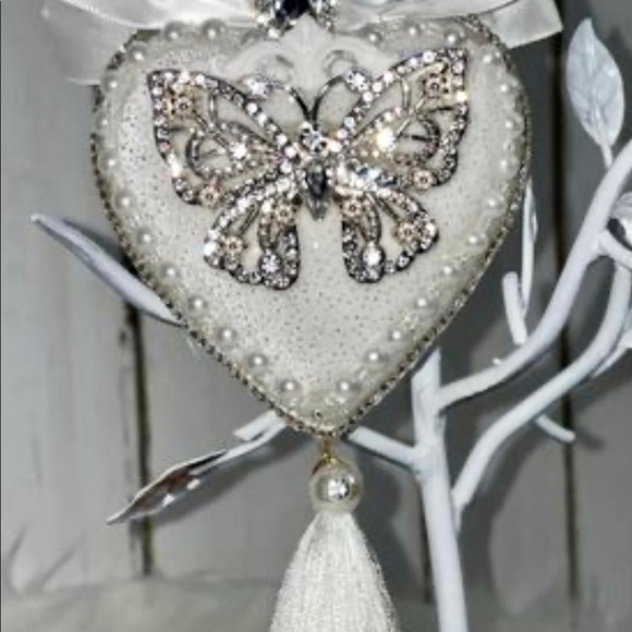 Valentine's Day Heart Butterfly Ornament| Rhinestone Holiday Gift, Mothers Day - Picture 13 of 16